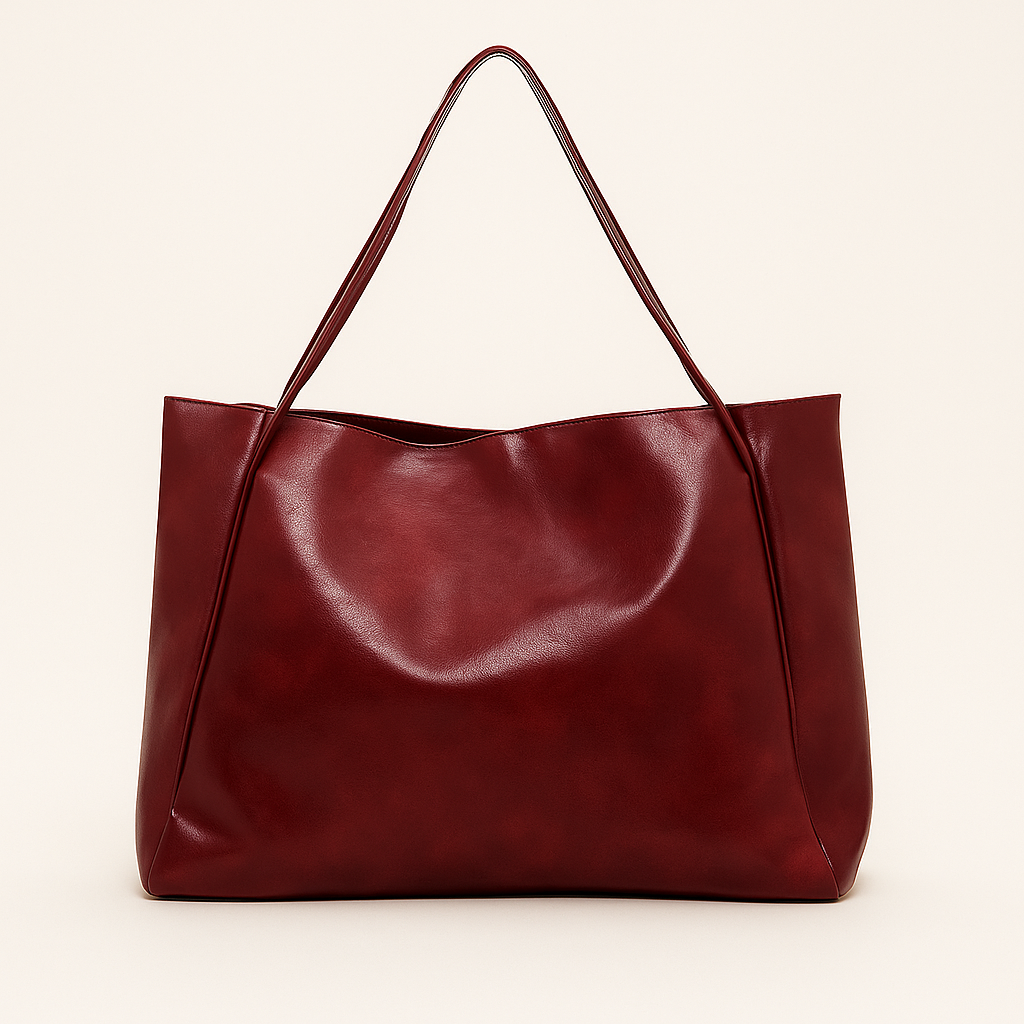 Sac à Main en Cuir Foncé Élégant pour Femme - PanierRoyale