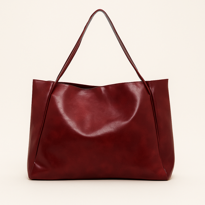 Sac à Main en Cuir Foncé Élégant pour Femme - PanierRoyale