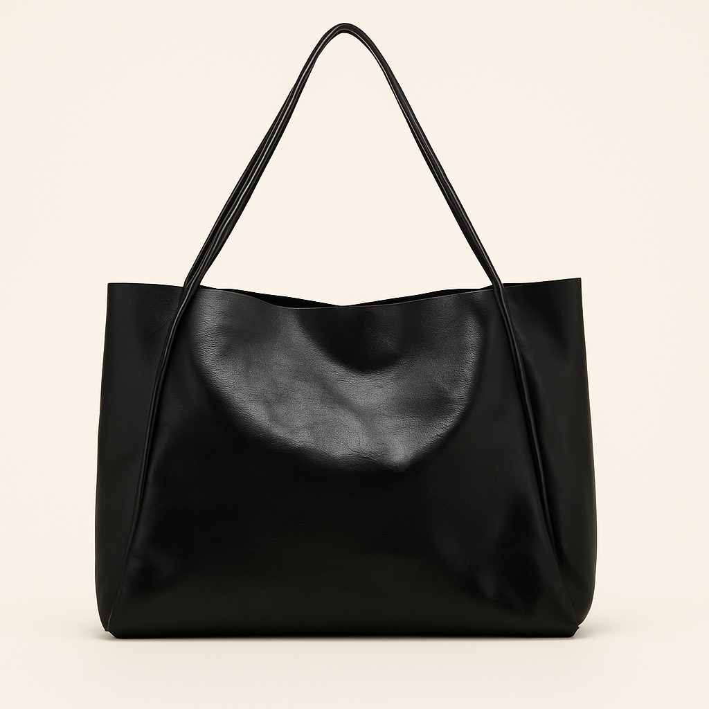 Sac à Main en Cuir Foncé Élégant pour Femme