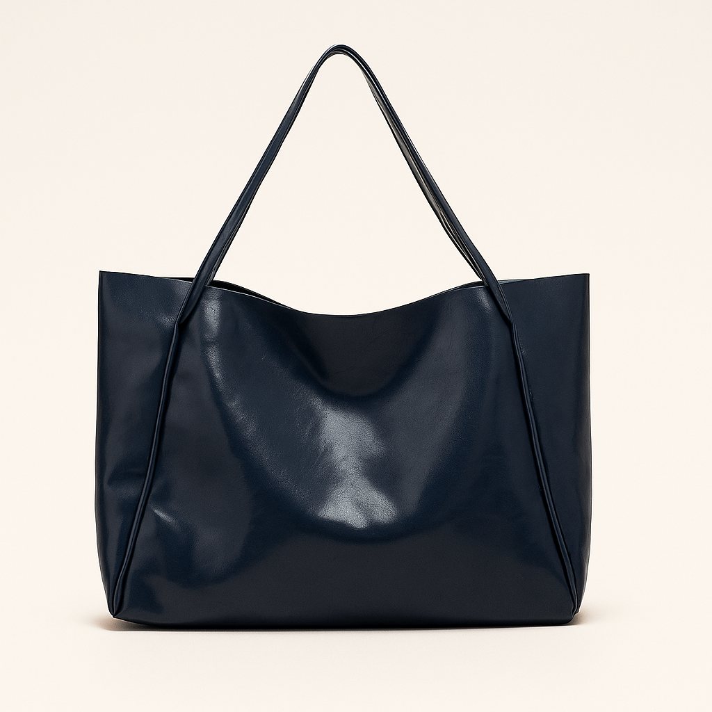 Sac à Main en Cuir Foncé Élégant pour Femme