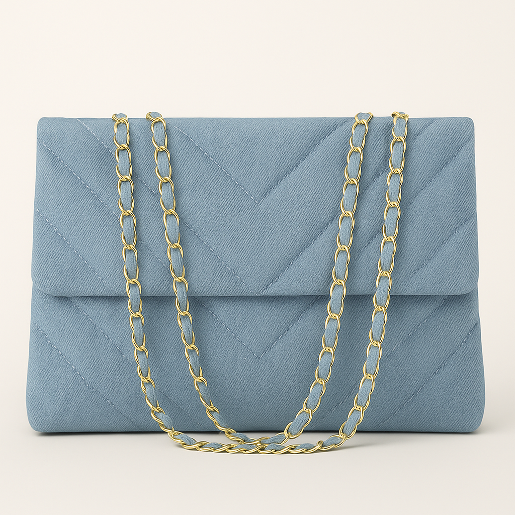 Sac à Main Femme Chic Toile imprimé avec Chaînette Dorée - PanierRoyale