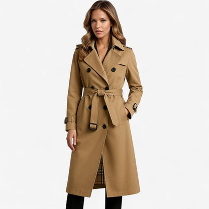 Manteau Femme Long et Élégant à Ceinture - PanierRoyale