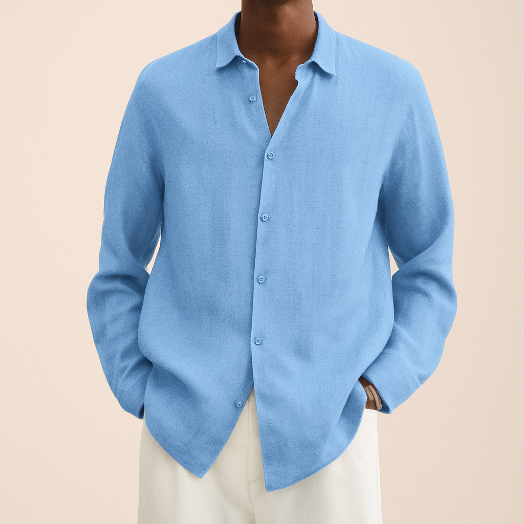 Chemise Homme Blanc Manches Longues Élégante