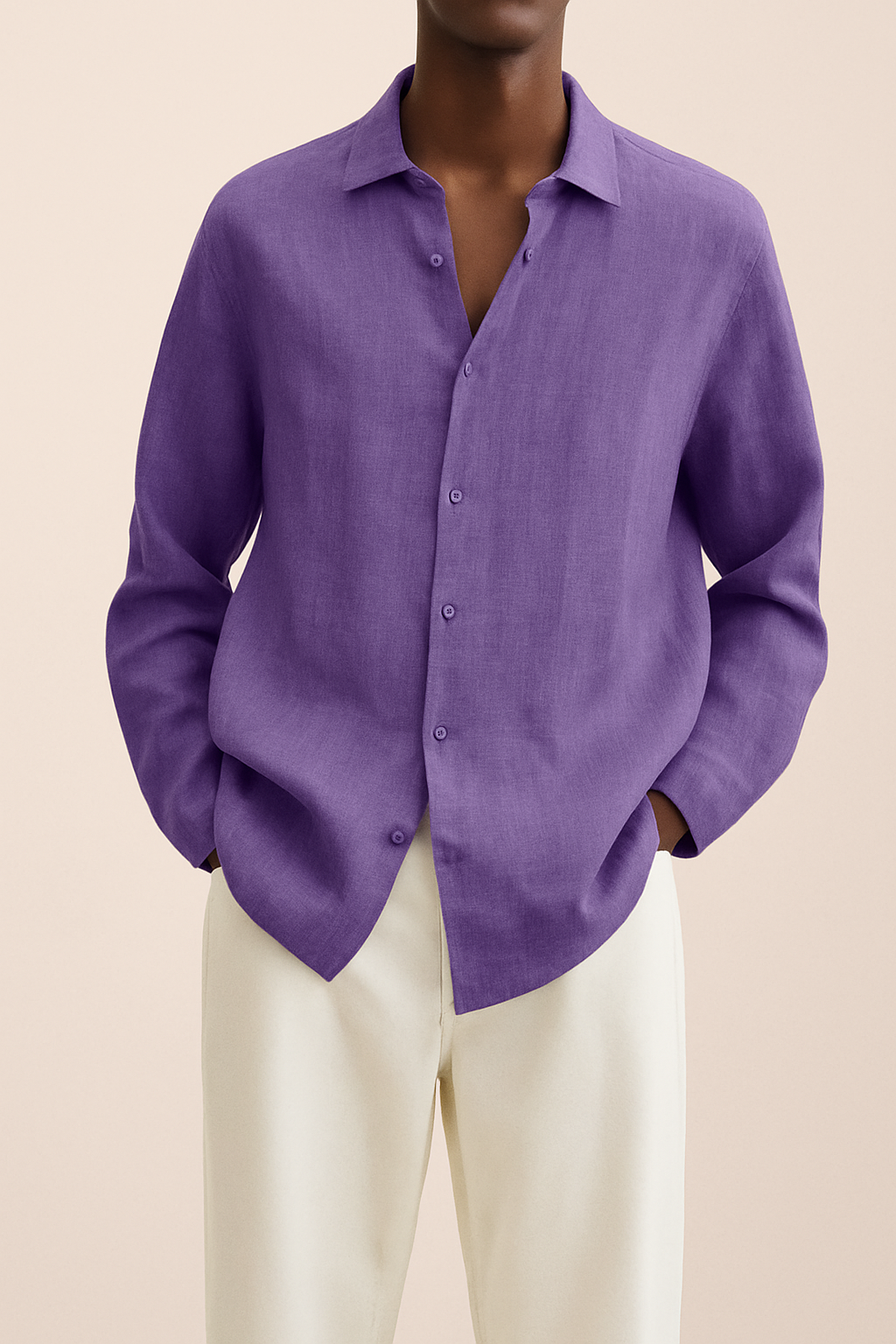 Chemise Homme Blanc Manches Longues Élégante