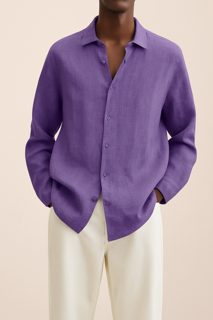 Chemise Homme Blanc Manches Longues Élégante