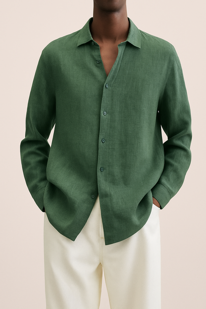 Chemise Homme Blanc Manches Longues Élégante