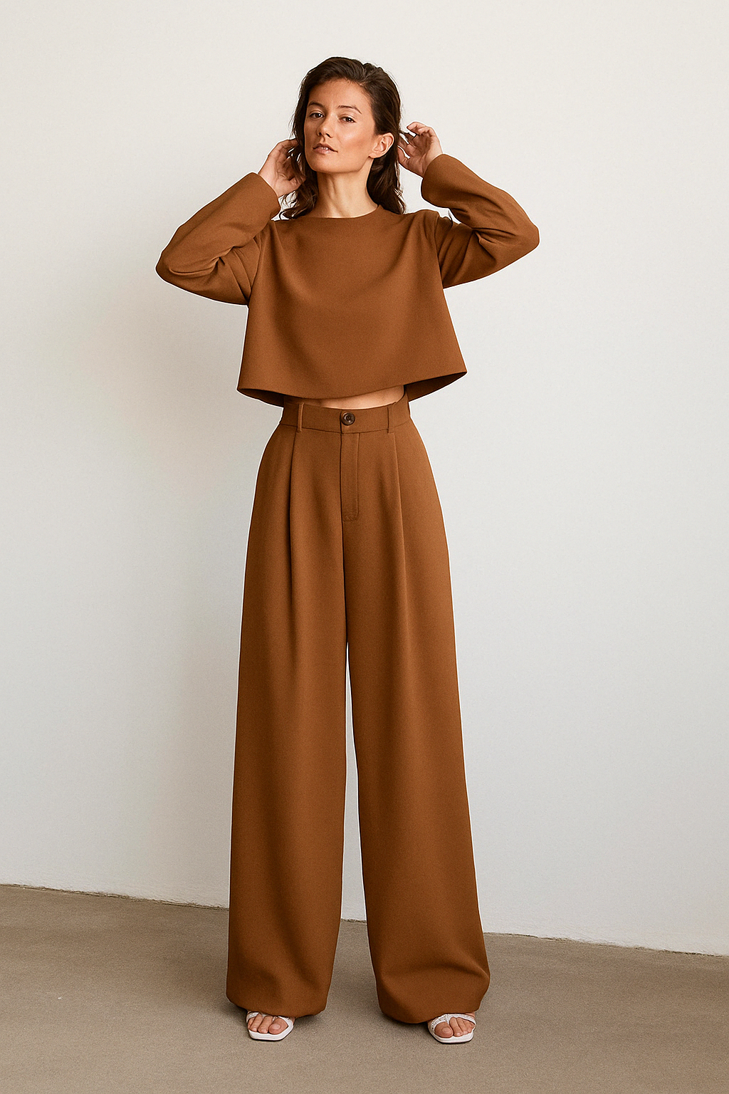 Costume Deux Pièces Féminin Élégant pour Femme - PanierRoyale
