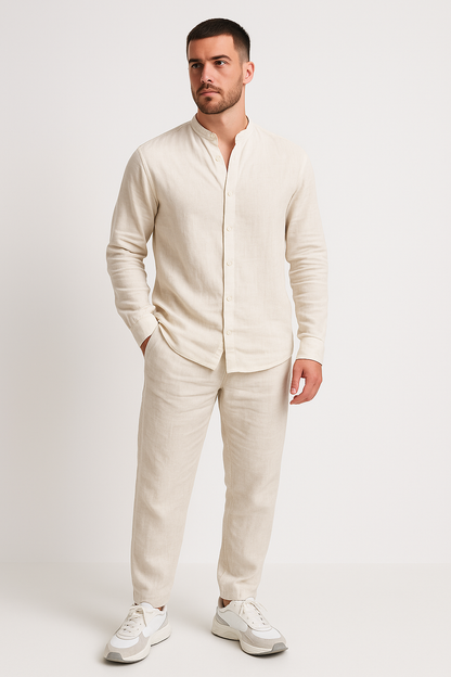 Chemise Homme Été Légère et Pantalon Chino Décontracté - PanierRoyale