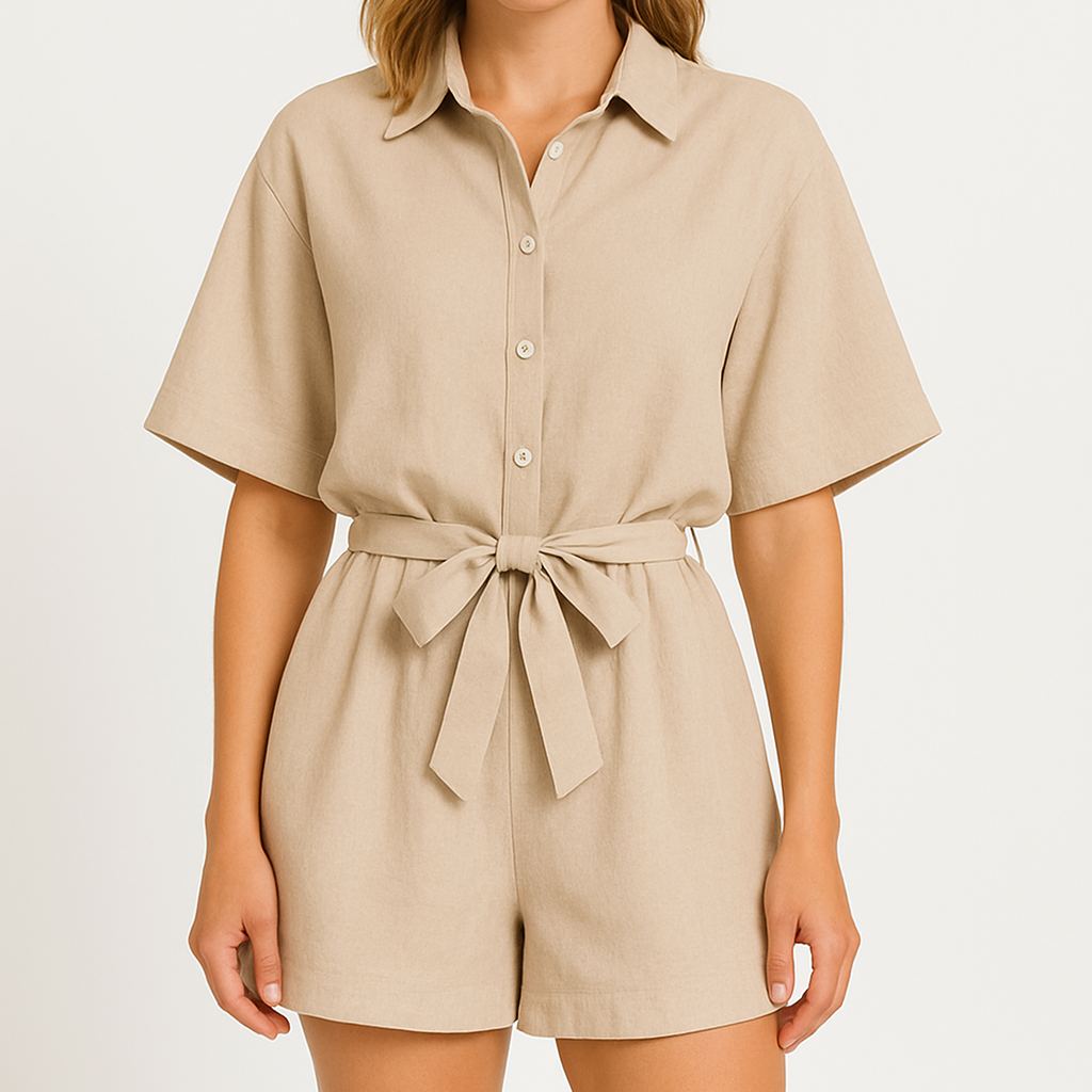 Robe Combinaison Féminine Col V Élastique - PanierRoyale