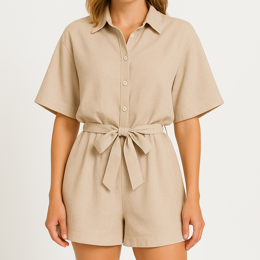 Robe Combinaison Féminine Col V Élastique - PanierRoyale