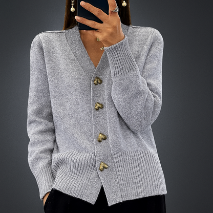 Cardigan stylé pour femme avec col en V | Fermeture à boutons