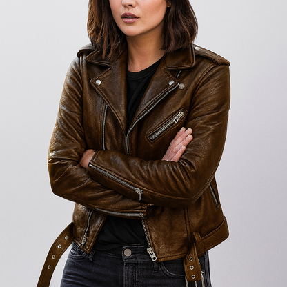 Veste En Cuir Pour Femme | Coupe Slim