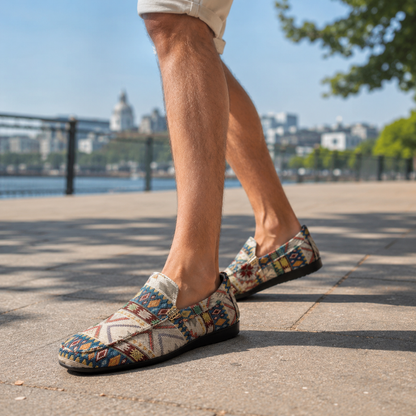 Mocassins Homme Confortables Motif Ethnique