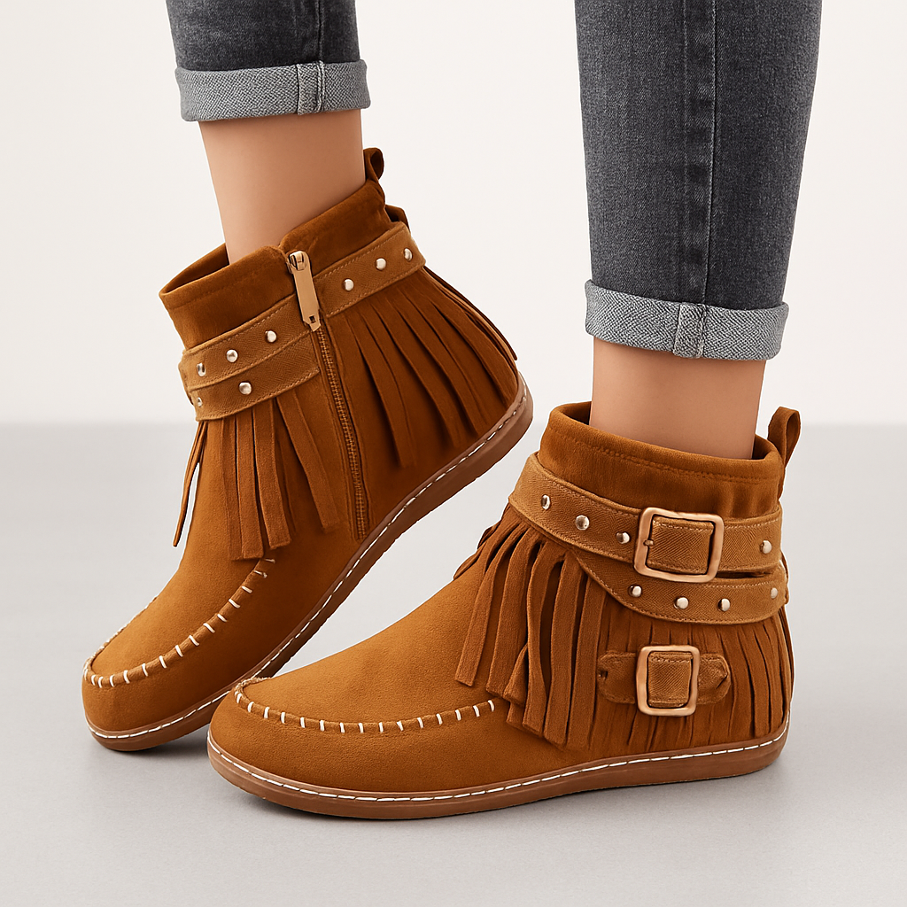 Bottes Femme Hiver Suède Chaude et Confortable - PanierRoyale