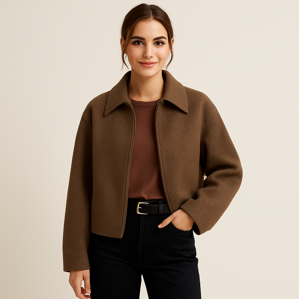 Veste Femme Élégante en Laine Mélange Hiver - PanierRoyale