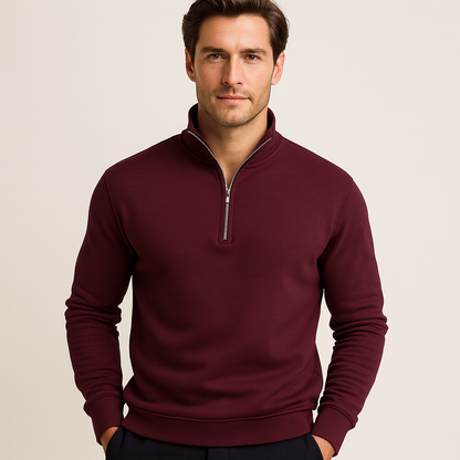 Pull Homme Slim Demi-Zip – Doux et Confortable pour Hiver - PanierRoyale