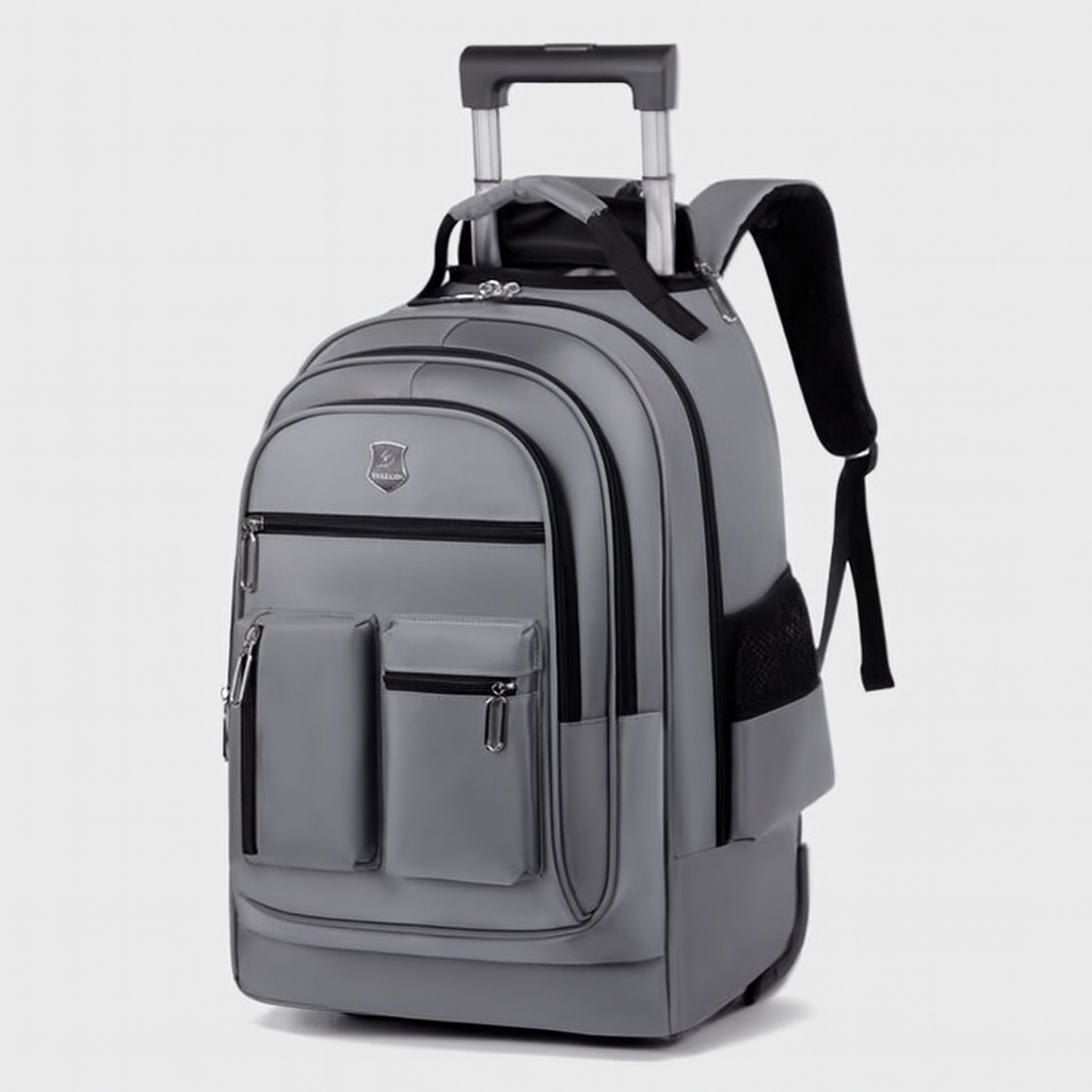 Sac à Dos Voyage Étudiant avec Roues et Sangles Réglables - PanierRoyale