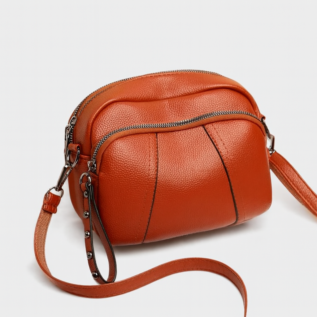 Sac à Épaule Femme avec Poches Zippées et Bretelles Réglables