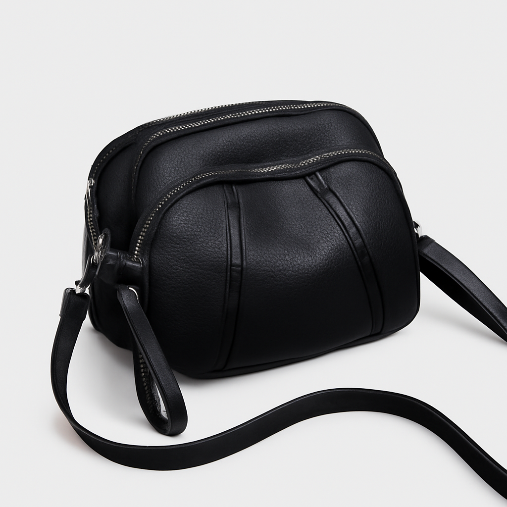 Sac à Épaule Femme avec Poches Zippées et Bretelles Réglables