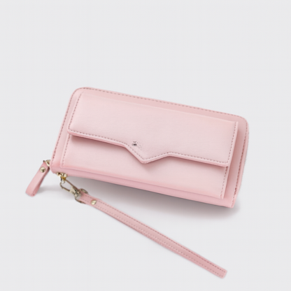 Portefeuille Femme Élégant avec Fermeture Éclair et Poches Intérieures