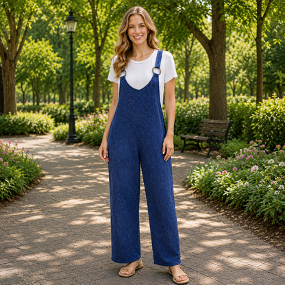 Ensemble Femme Combinaison Ample Jambes Larges et T-shirt Confortable