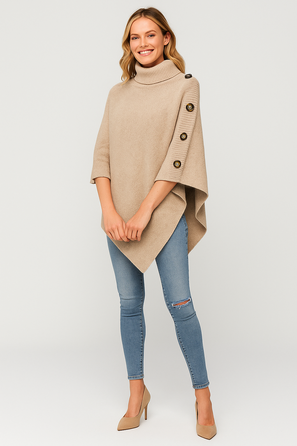 Poncho Femme Grande Taille avec Capuchon - PanierRoyale