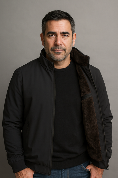 Veste Homme Thermique Imperméable Coupe-Vent Coupe Ajustée