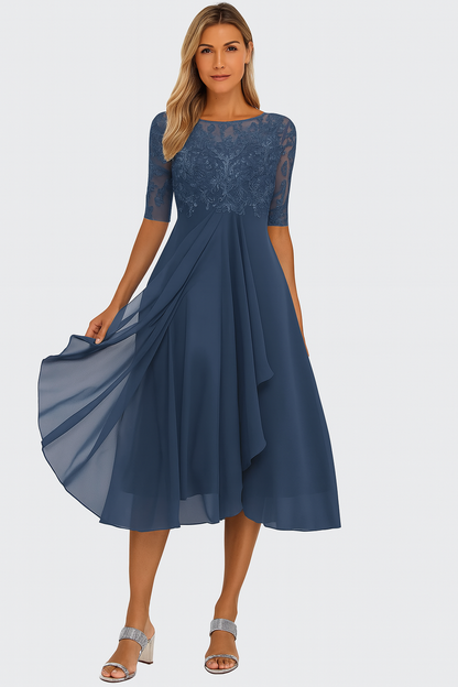 Robe Femme Midi en Dentelle Élégante