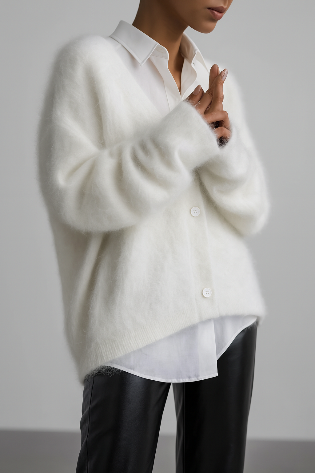 Cardigan Femme Cachemire Doux et Chaud Hiver