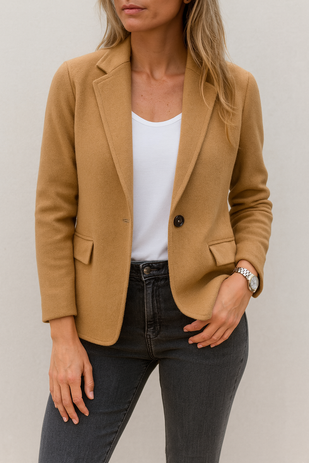 Manteau Femme Long en Laine Douce et Chaud pour Hiver