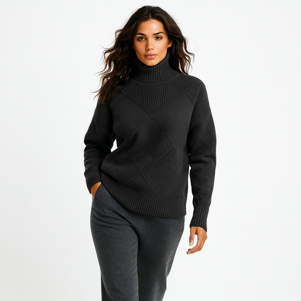 Pull Femme Col Rond Doux et Chaude pour Hiver