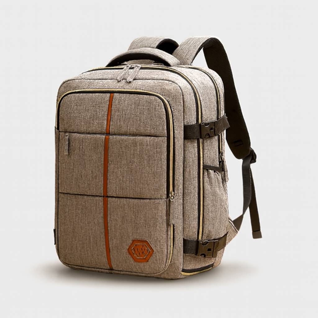 Sac à Dos Grand Volume avec Sangle Réglable et Fermeture Éclair Rapide