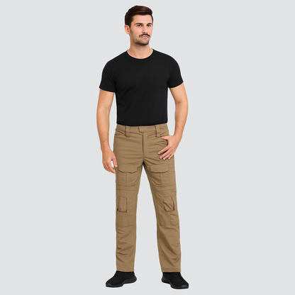 Pantalon de travail élégant élastiqué avec plusieurs poches - PanierRoyale
