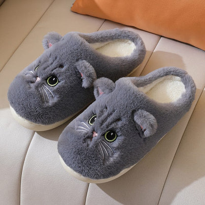 Pantoufles Chat en Peluche Douces et Chaudes - PanierRoyale