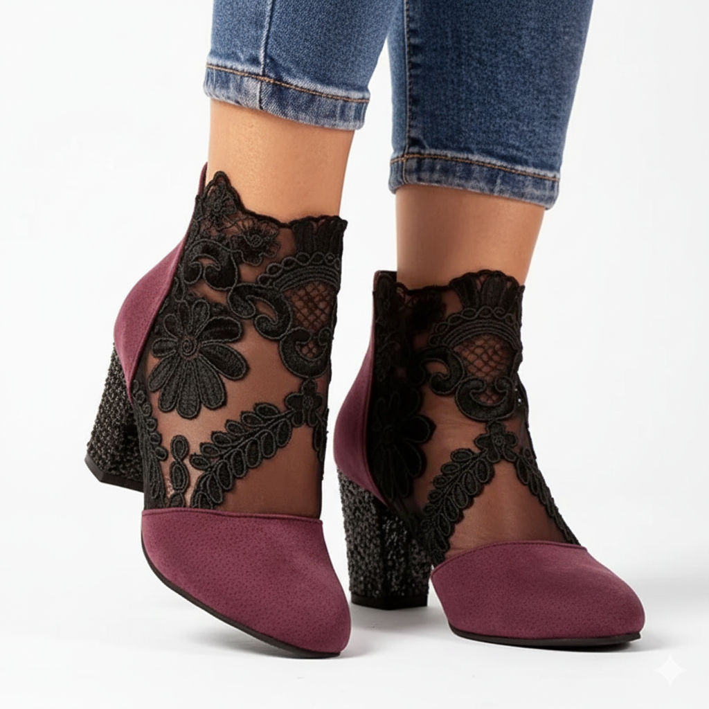 Escarpins Femme Chic avec Fleurs et Talon Haut - PanierRoyale