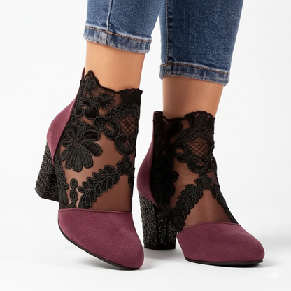 Escarpins Femme Chic avec Fleurs et Talon Haut - PanierRoyale