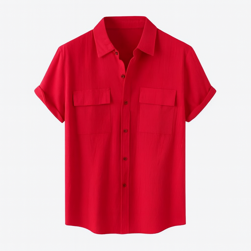 Chemise Homme Grise avec Boutons Contrastés