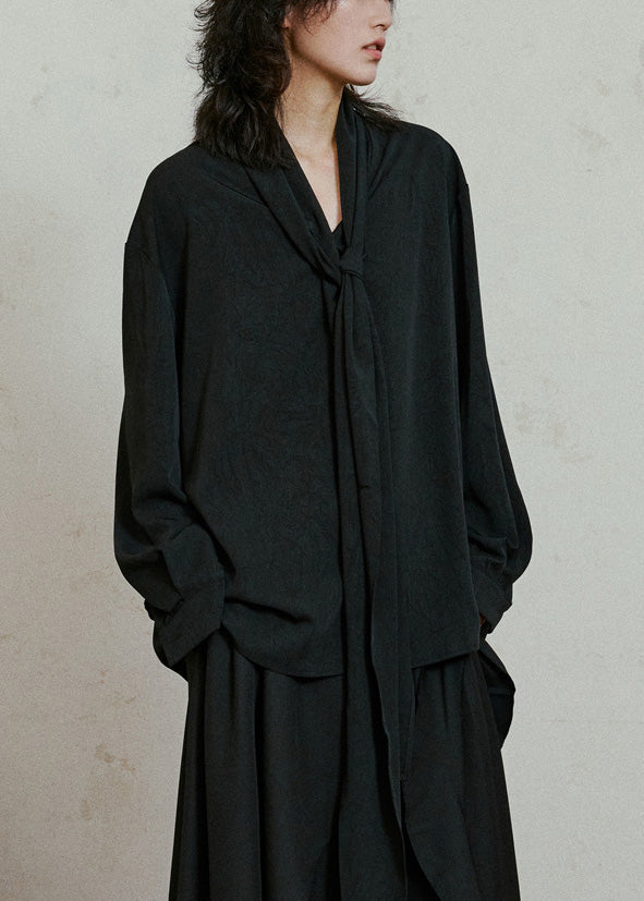 Robe patchwork noir élégant pour femme automne - EasyApparels
