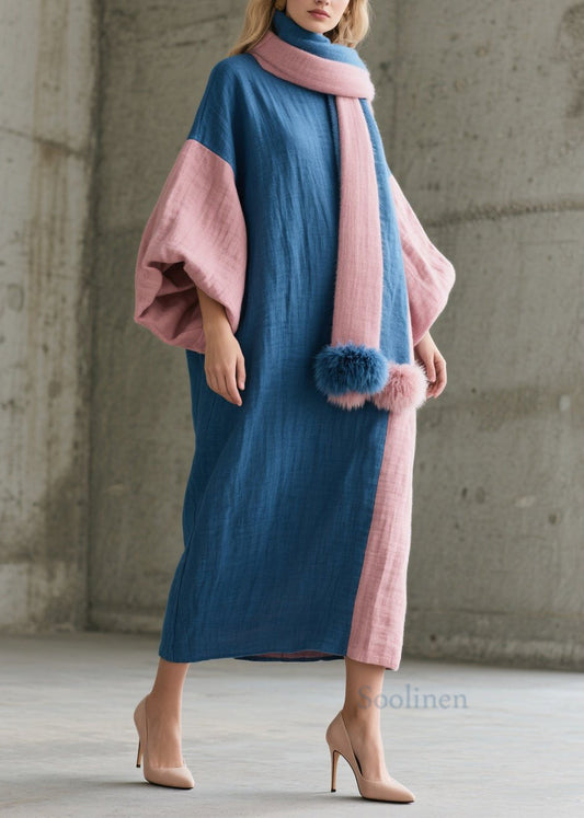 Robe confortable en coton coloré pour femme automne - EasyApparels