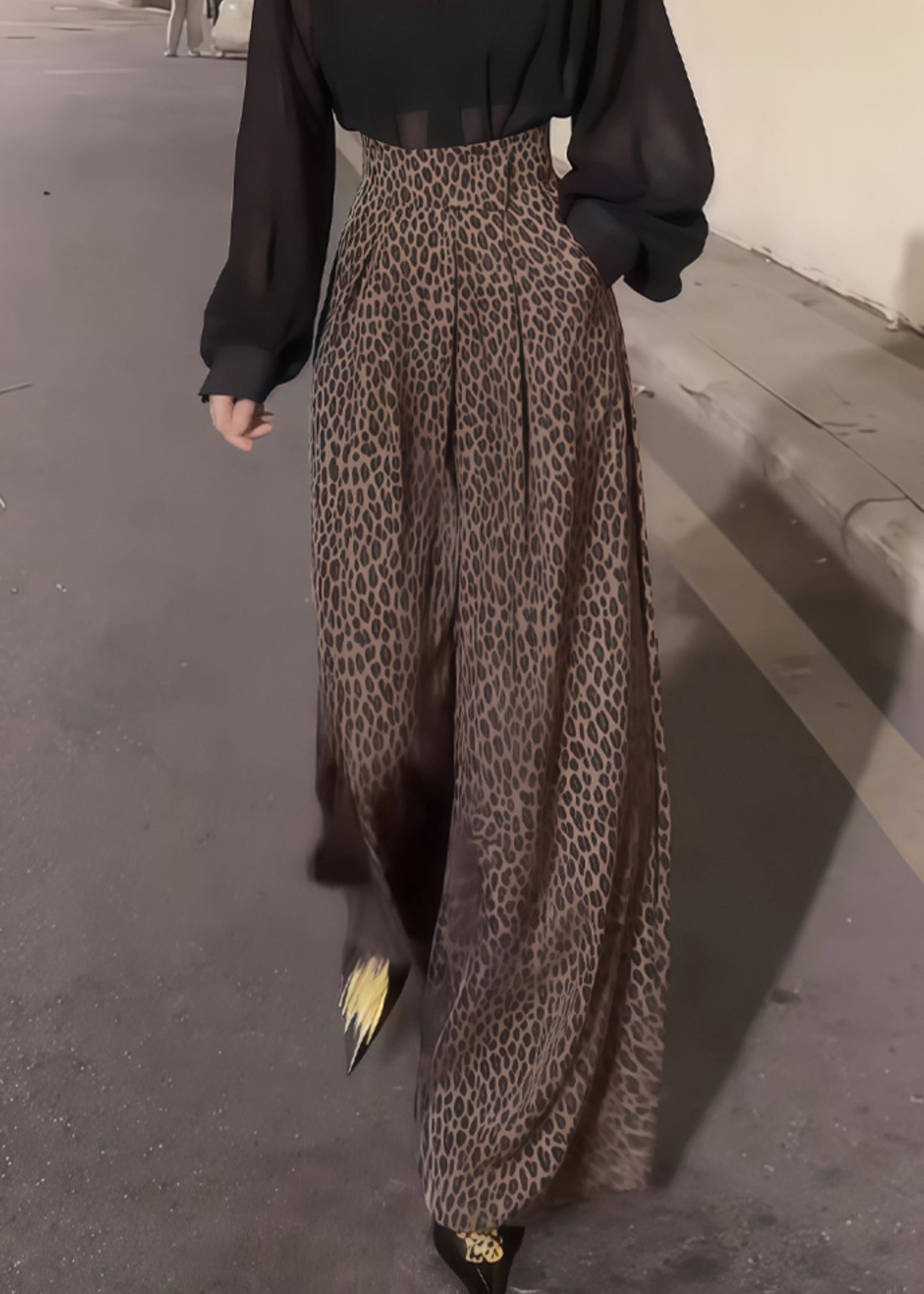 Pantalon confortable taille grande en coton avec poches animalier hiver - EasyApparels