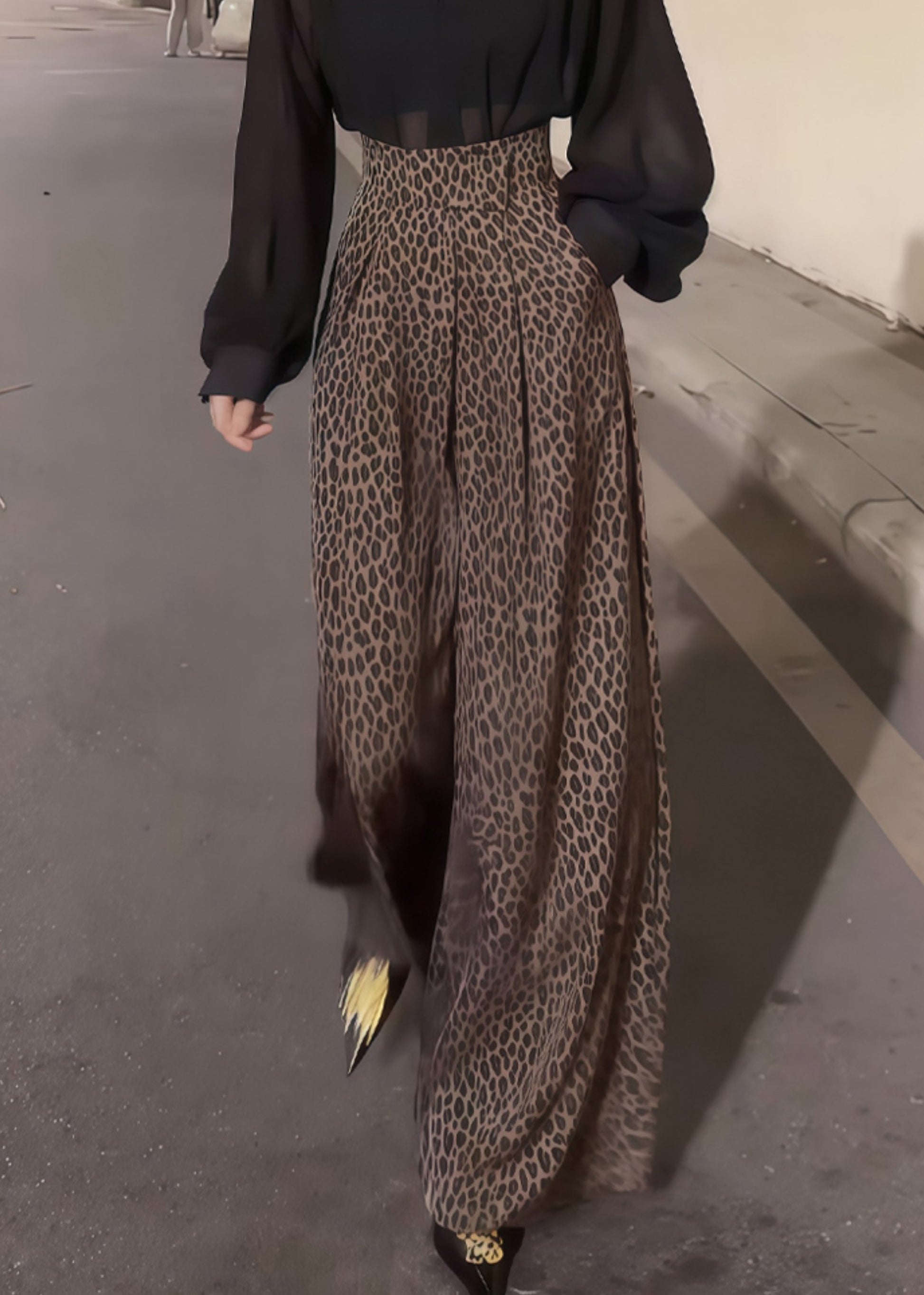 Pantalon confortable taille grande en coton avec poches animalier hiver - EasyApparels