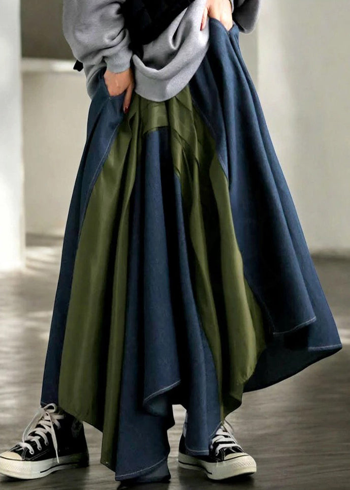 Jeans Déchiré Patchwork Asymétrique Coloré Été - EasyApparels