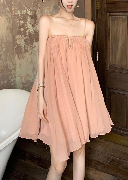 Robe élégante en dentelle rose pour femme - EasyApparels