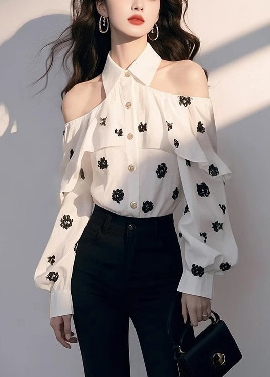 Chemise femme élégante en mousseline imprimé pour automne - EasyApparels