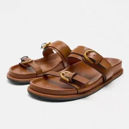 ChicLuxe™ – Sandales Femme à Plateforme Imprimé Léopard Confortables