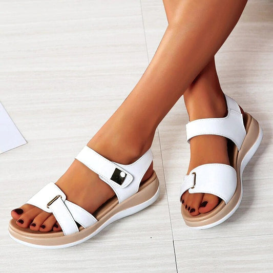 ChicStep™ – Sandales Femme à Talon Compensé Confortables et Ajustables