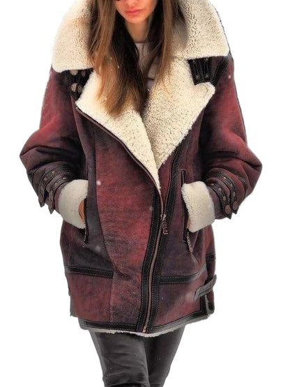 Manteau Femme Hiver Élégant et Doux en Polaire Chaude
