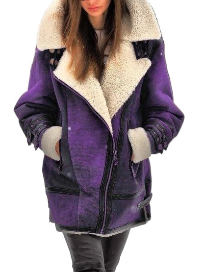 Manteau Femme Hiver Élégant et Doux en Polaire Chaude