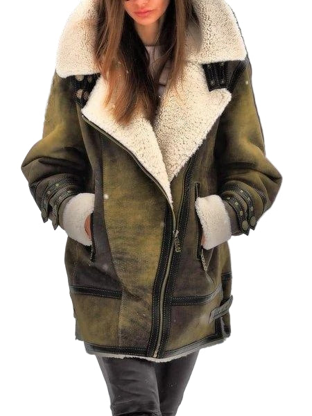 Manteau Femme Hiver Élégant et Doux en Polaire Chaude