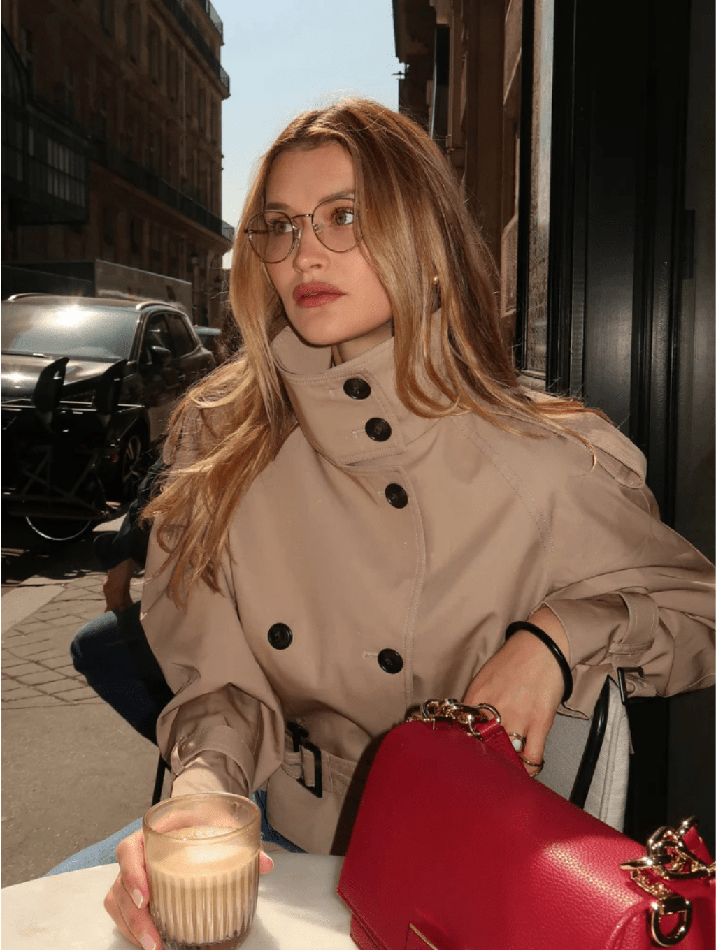 Trench-coat Femme Court Hiver avec Ceinture